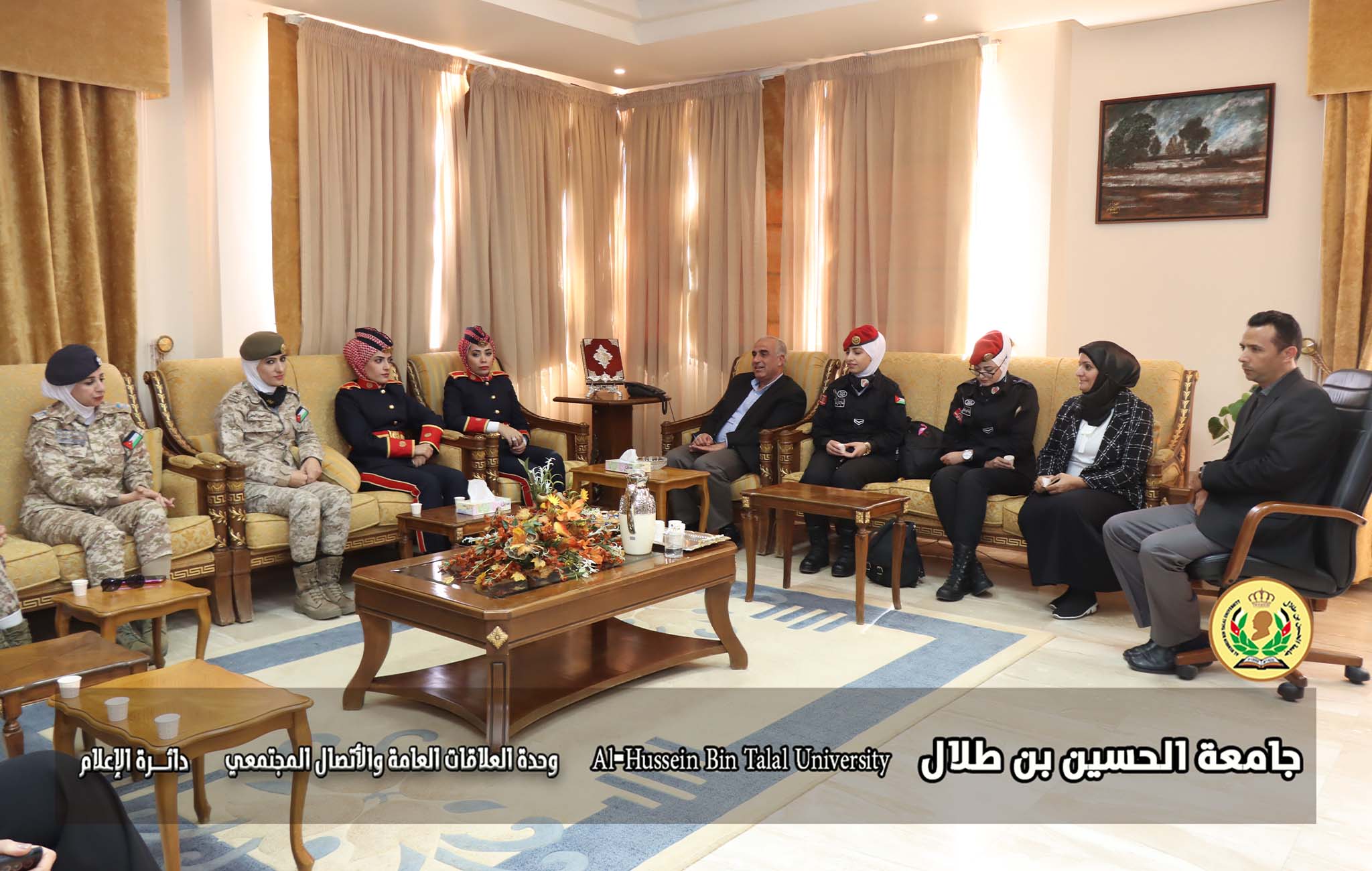 An event at the university to talk about the role of women in the Jordanian Armed Forces